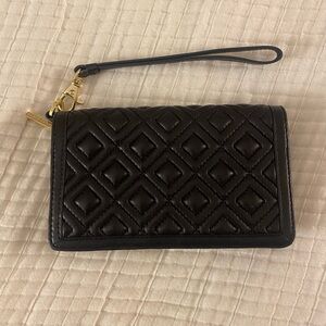 Tori Burch quilted wristlet